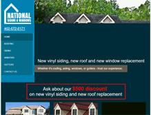 Tablet Screenshot of nationalsiding.net